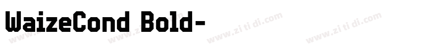 WaizeCond Bold字体转换